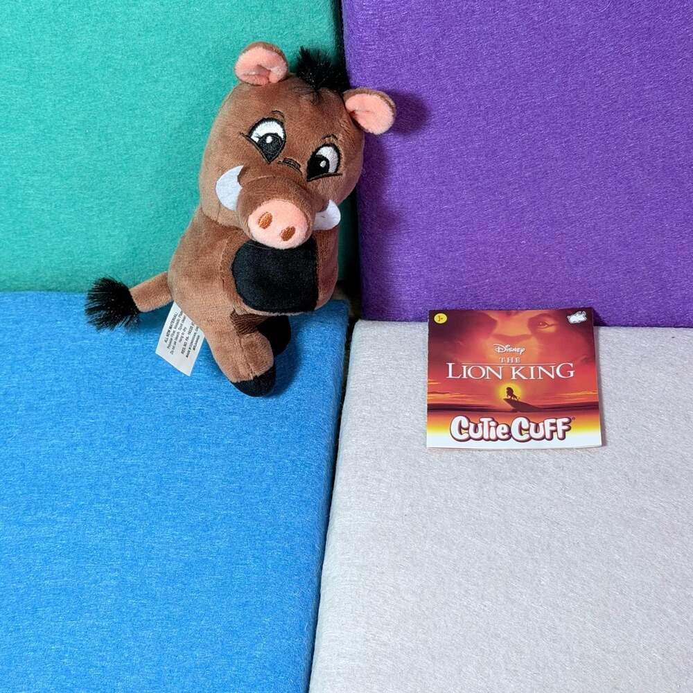 Disney The Lion King Pumbaa Cutie Cuff Slap Bracelet Plush